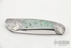 Engraved Interframe Lockback W/ Jade Inlays -Knives at Knife Center 1648044717 2641