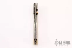 Damascus And Mother Of Pearl Linerlock - Double Diamond Thumbstud -Knives at Knife Center 1649942073 2195