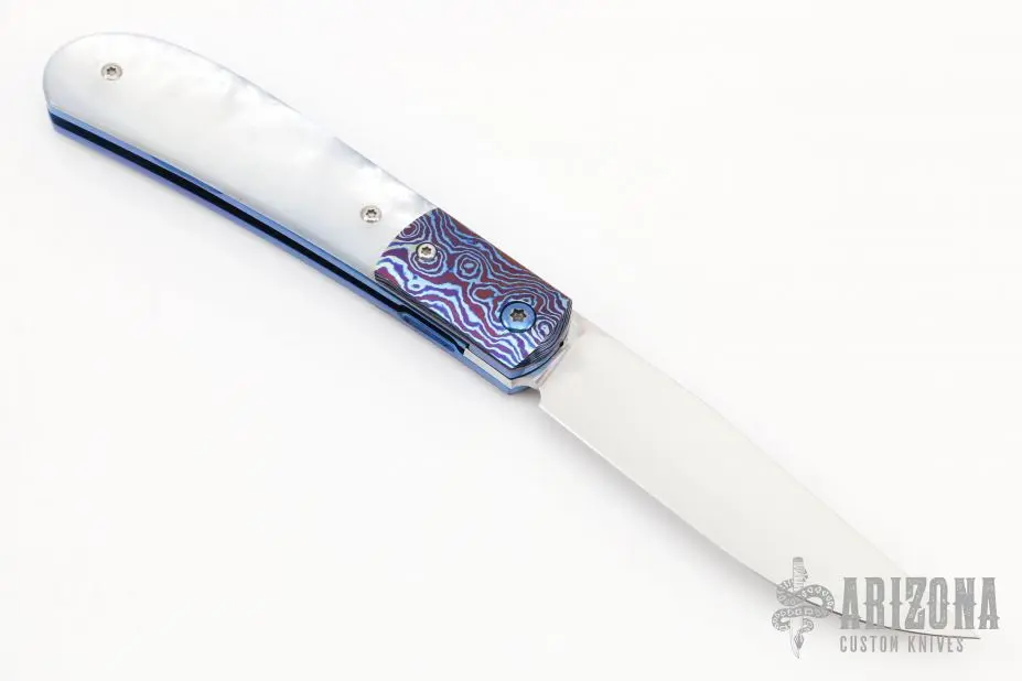 Trapper Front Flipper - Timascus And MOP 4 Trapper Front Flipper - Timascus And MOP - Image 2