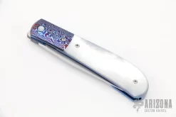 Trapper Front Flipper - Timascus And MOP 8 Trapper Front Flipper - Timascus And MOP -Knives at Knife Center 1650647608 6928