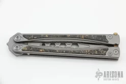 Loran Butterfly Knife Satin Dagger Blade W/ Titanium And Carbon Fiber Handles 8 Loran Butterfly Knife Satin Dagger Blade W/ Titanium And Carbon Fiber Handles -Knives at Knife Center 1653323550 8628