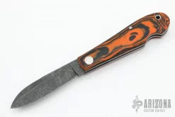 Black/Orange Marbled G-10 Slipjoint