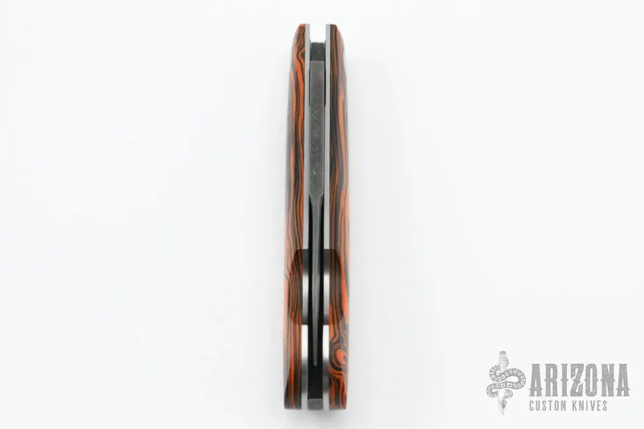 Black/Orange Marbled G-10 Slipjoint 7 Black/Orange Marbled G-10 Slipjoint - Image 5