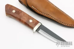 Sheath Knife - Buckeye Burl Handle By Moriya 6 Sheath Knife - Buckeye Burl Handle By Moriya -Knives at Knife Center 1658868858 2864