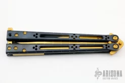 Basilisk Elite Balisong - Titanium - Gold/Black 8 Basilisk Elite Balisong - Titanium - Gold/Black -Knives at Knife Center 1667488192 7098