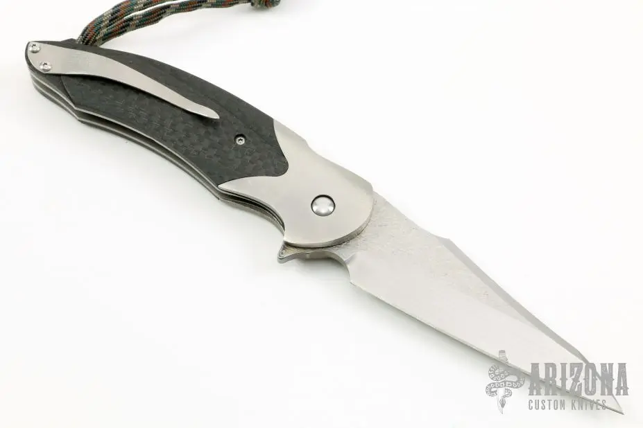 Technes Linerlock With Lightning Strike Carbon Fiber 4 Technes Linerlock With Lightning Strike Carbon Fiber - Image 2