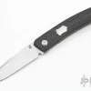 F22 KickStop Flipper Knife, Machine Satin Blade, Carbon Fiber Handles, Option 1 Satin Accents 2 F22 KickStop Flipper Knife, Machine Satin Blade, Carbon Fiber Handles, Option 1 Satin Accents -Knives at Knife Center 1668783080 8964