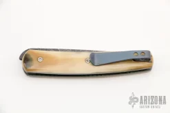 3" Swayfront Drop Point Front Flipper - Damascus And Mammoth Ivory -Knives at Knife Center 1669141953 6150