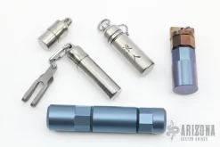 Lot Of 5 Assorted Titanium Stash Cans