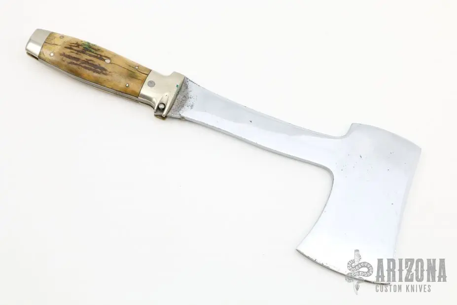 Rare Vintage Case Knife Hatchet Set And Leather Sheath - Interchangable Blade 6 Rare Vintage Case Knife Hatchet Set And Leather Sheath - Interchangable Blade - Image 4