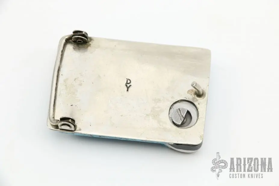 Touche - Belt Buckle Knife - Turquoise And Silver 4 Touche - Belt Buckle Knife - Turquoise And Silver - Image 2