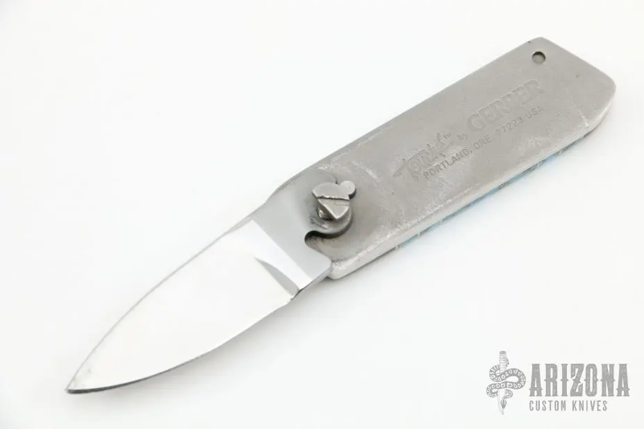 Touche - Belt Buckle Knife - Turquoise And Silver 6 Touche - Belt Buckle Knife - Turquoise And Silver - Image 4