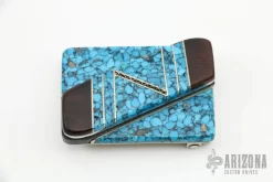 Touche - Belt Buckle Knife - Turquoise And Silver