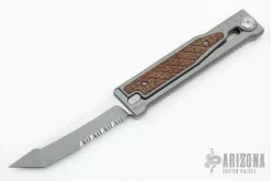 EXO Tanto Gravity Knife - Brown Burlap Micarta