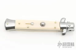 9" Swivel Bolster Auto - Imitation Ivory -Knives at Knife Center 1675432334 0830