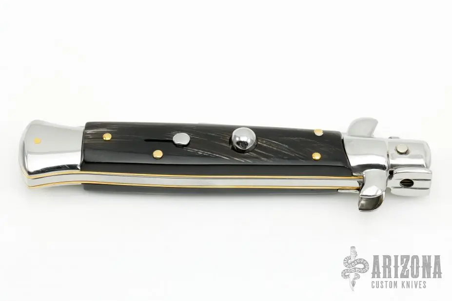 9" Swivel Bolster Auto - Buffalo Horn 5 9" Swivel Bolster Auto - Buffalo Horn - Image 3