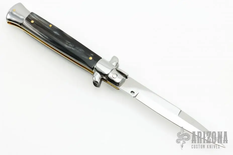 9" Swivel Bolster Auto - Buffalo Horn 4 9" Swivel Bolster Auto - Buffalo Horn - Image 2