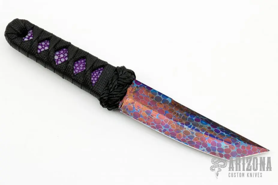 Mini Tanto - Bertie Rietveld Dragonskin Damascus 4 Mini Tanto - Bertie Rietveld Dragonskin Damascus - Image 2