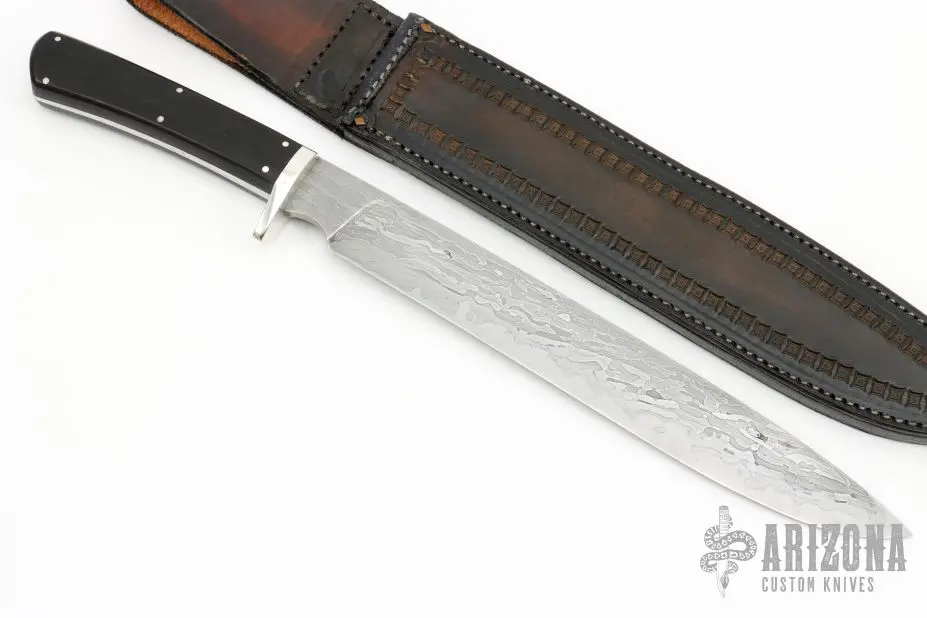 San Mai Cable Damascus Long Hunter 4 San Mai Cable Damascus Long Hunter - Image 2