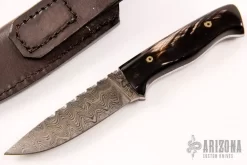Damascus Drop Point Hunter